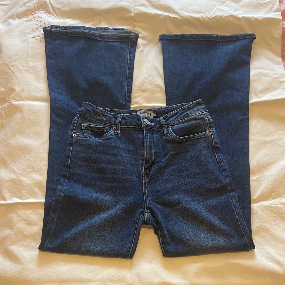 High rise flare blue refuge denim jeans size 03